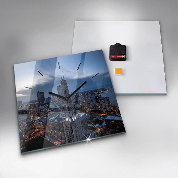 Reloj de pared cuadrado Foto de Chicago