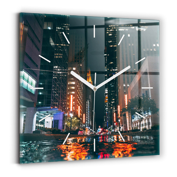 Reloj de pared cuadrado Hotel Hilton en Houston