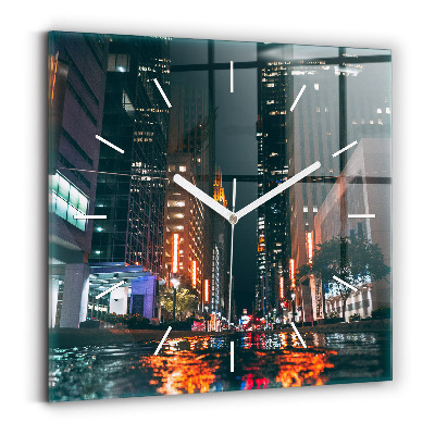 Reloj de pared cuadrado Hotel Hilton en Houston