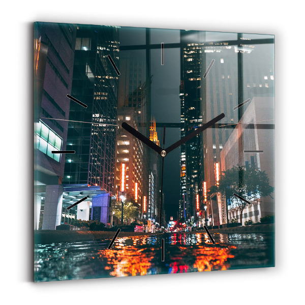 Reloj de pared cuadrado Hotel Hilton en Houston