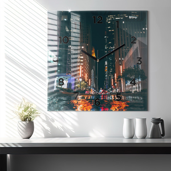 Reloj de pared cuadrado Hotel Hilton en Houston