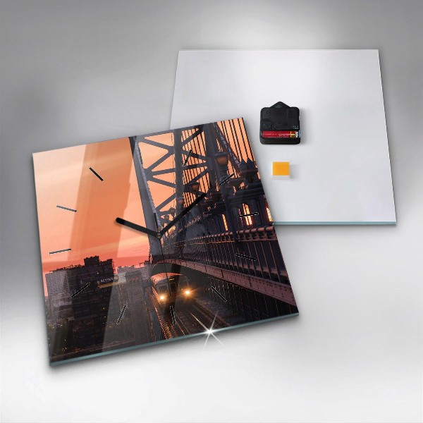 Reloj cuadrado Puente Benjamin Franklin