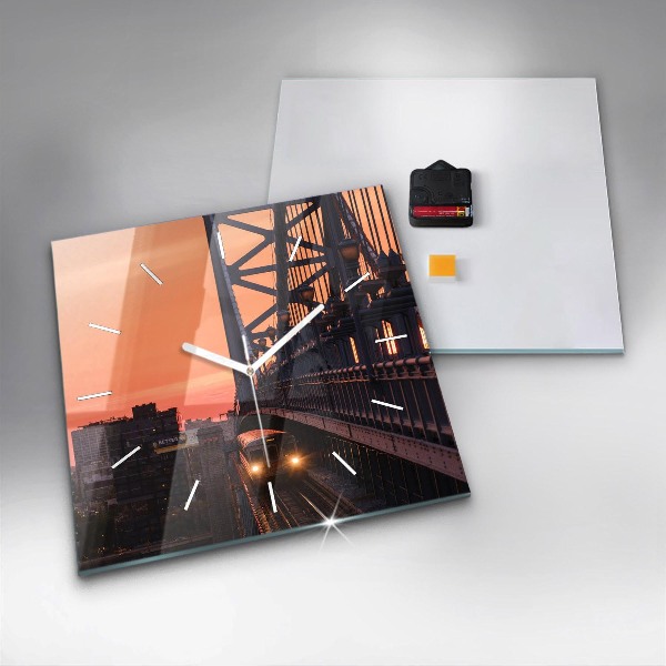 Reloj cuadrado Puente Benjamin Franklin