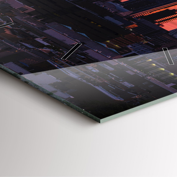 Reloj de pared cuadrado Horizonte de Filadelfia