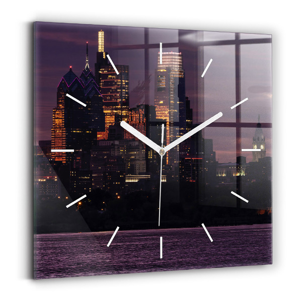 Reloj cuadrado Panorámica de la ciudad de Filadelfia