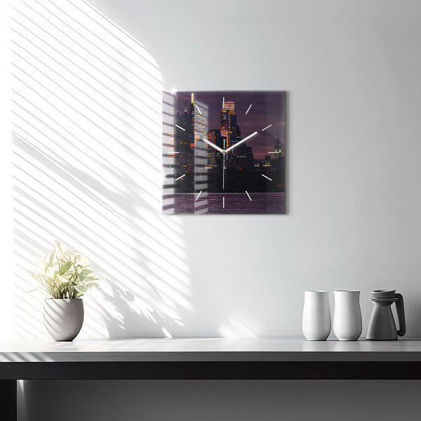 Reloj cuadrado Panorámica de la ciudad de Filadelfia