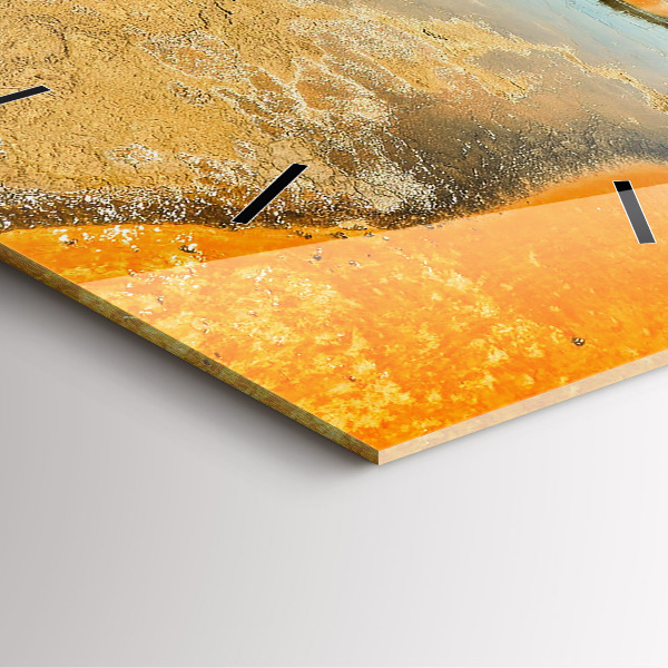 Reloj cuadrado Lago con montañas