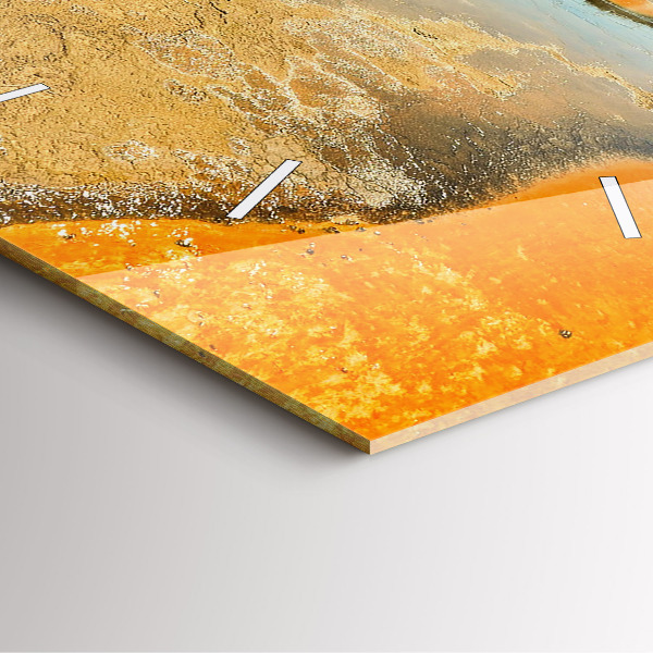 Reloj cuadrado Lago con montañas