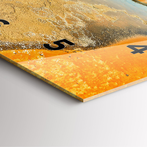 Reloj cuadrado Lago con montañas