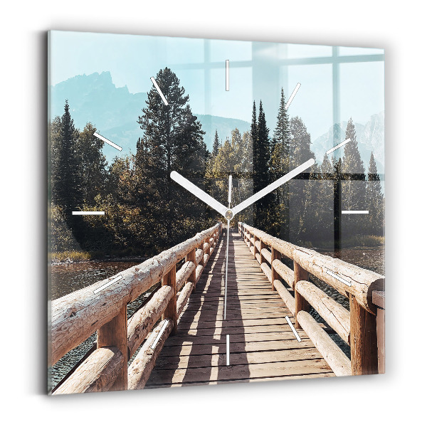 Reloj de pared cuadrado Montañas en Yellowstone