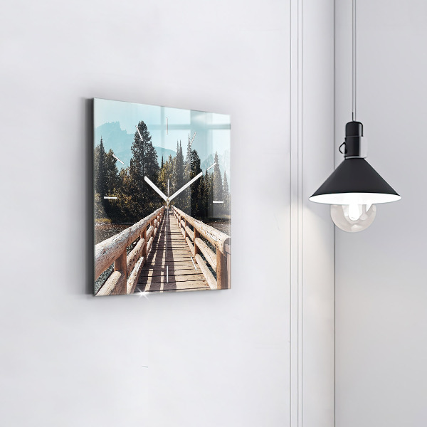 Reloj de pared cuadrado Montañas en Yellowstone