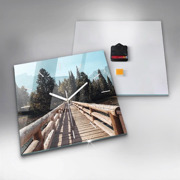 Reloj de pared cuadrado Montañas en Yellowstone