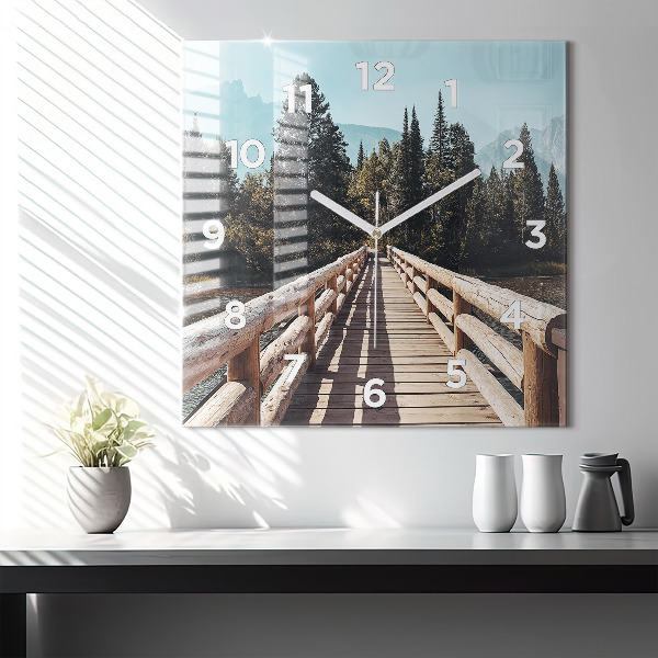 Reloj de pared cuadrado Montañas en Yellowstone