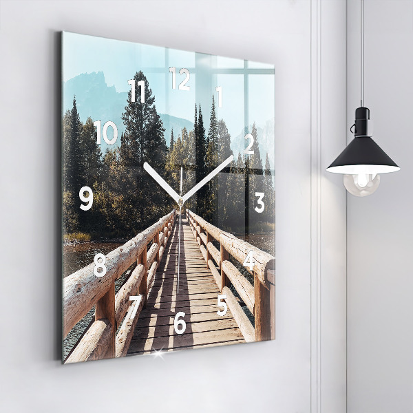 Reloj de pared cuadrado Montañas en Yellowstone