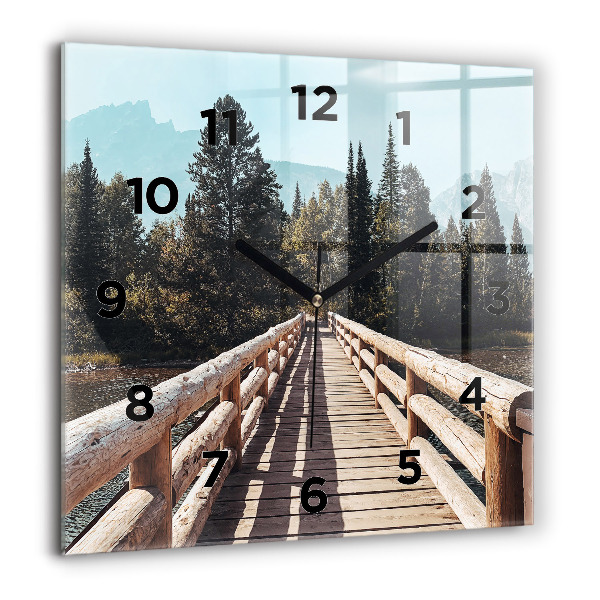 Reloj de pared cuadrado Montañas en Yellowstone