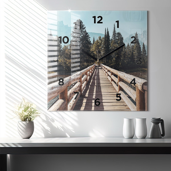 Reloj de pared cuadrado Montañas en Yellowstone