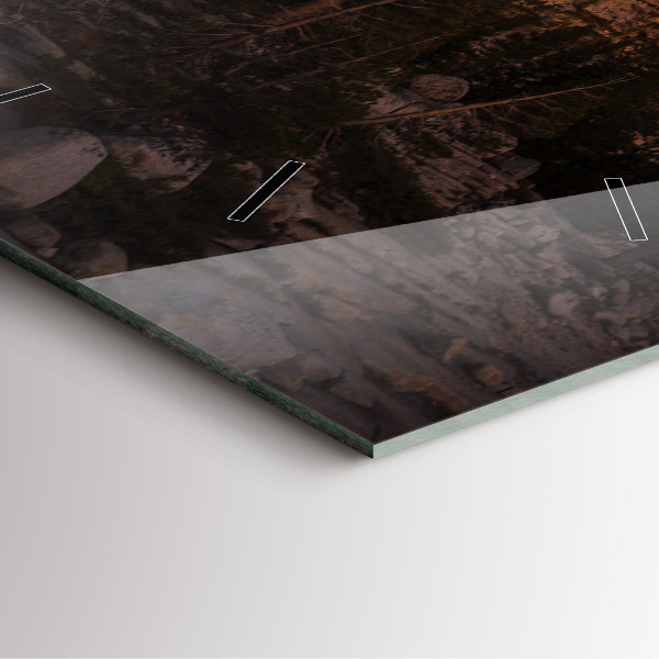 Reloj de pared cuadrado El camino rocoso de Yosemite