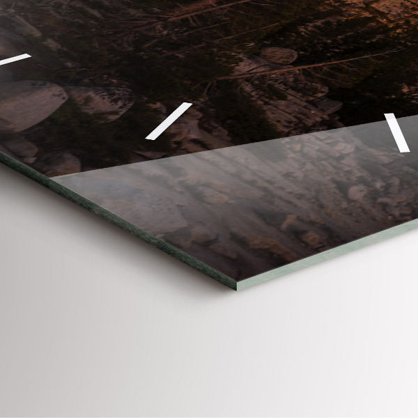 Reloj de pared cuadrado El camino rocoso de Yosemite