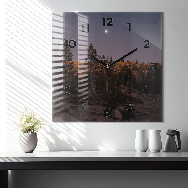 Reloj de pared cuadrado El camino rocoso de Yosemite