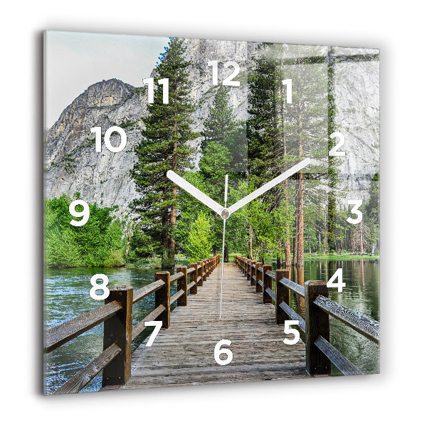 Reloj cuadrado Puente de madera en Yosemite