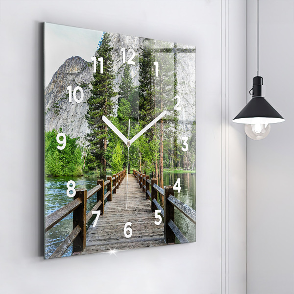 Reloj cuadrado Puente de madera en Yosemite