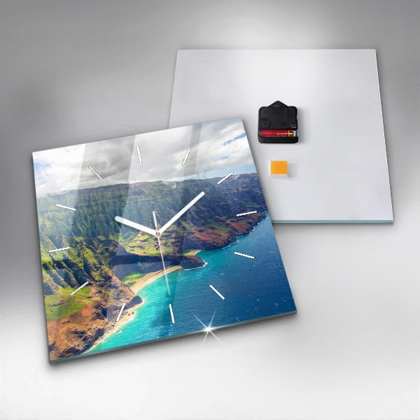 Reloj cuadrado Mar hawaiano