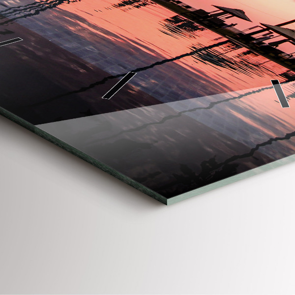 Reloj de pared cuadrado Palmeras en Hawai