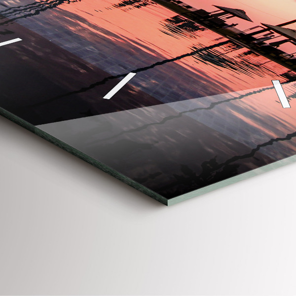 Reloj de pared cuadrado Palmeras en Hawai