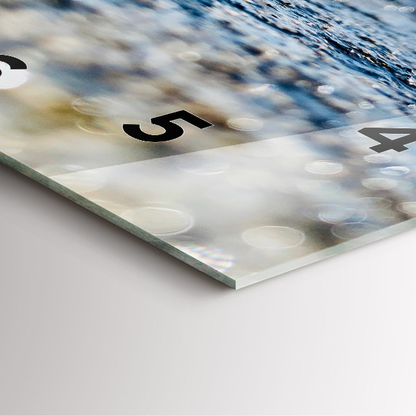 Reloj de pared cuadrado Fotografía del agua