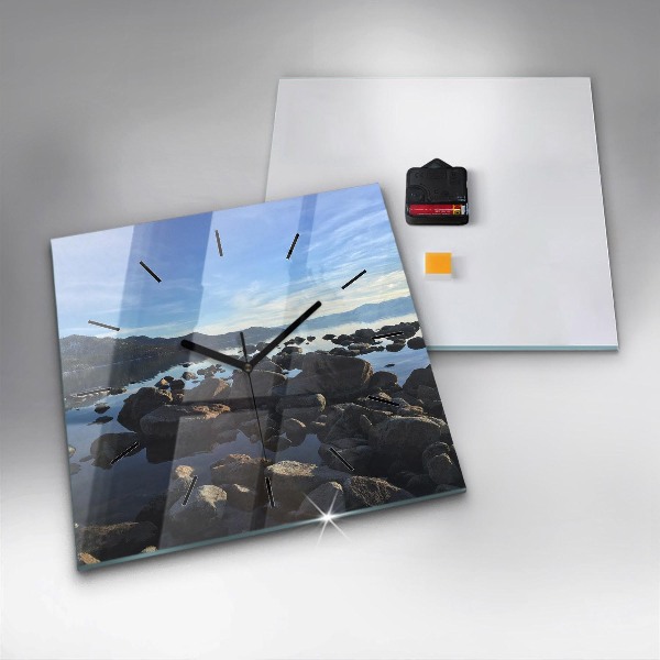 Reloj de pared cuadrado Vista del mar