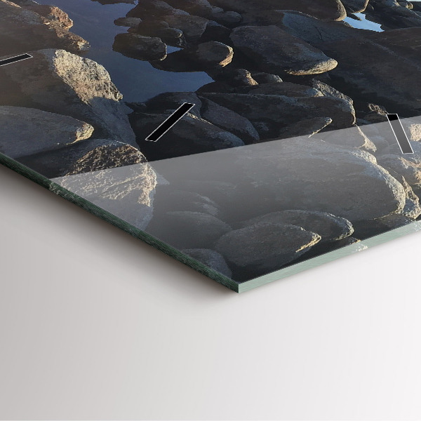 Reloj de pared cuadrado Vista del mar