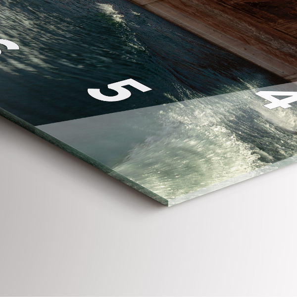 Reloj de pared cuadrado Persona sobre esquís acuáticos