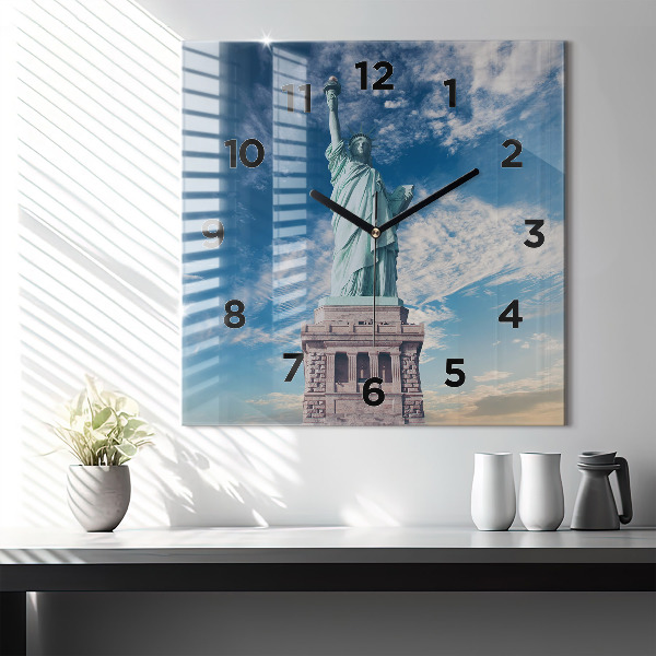 Reloj de pared cuadrado Estatua de la Libertad Nueva York