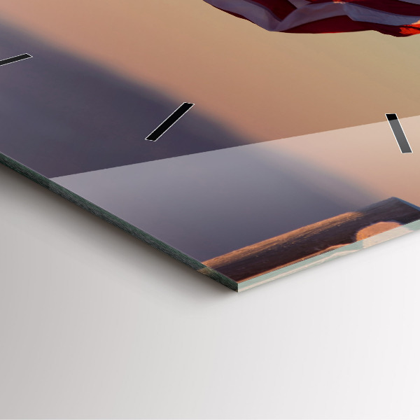 Reloj cuadrado La bandera estadounidense ondeando