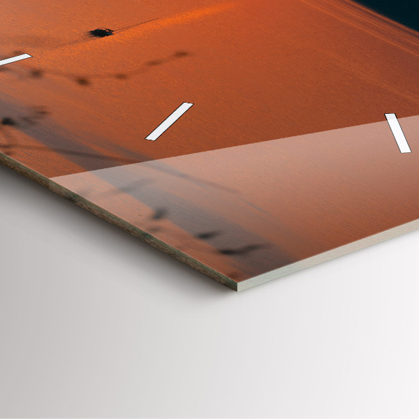 Reloj de pared cuadrado Lago Balaton al atardecer