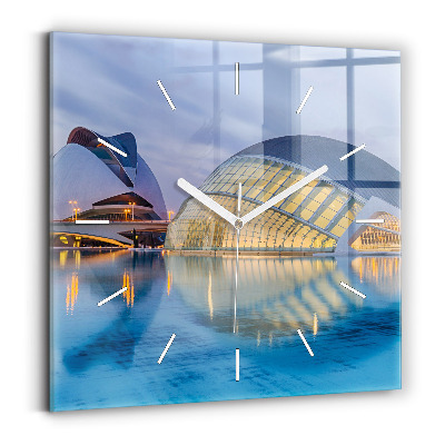 Reloj cuadrado Atardecer en la ciudad