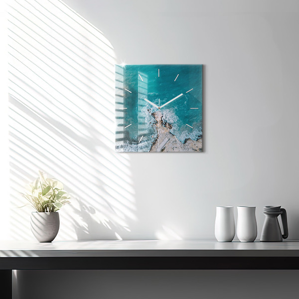 Reloj de pared cuadrado Fiordos en la Costa Blanca