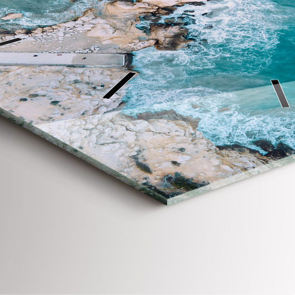 Reloj de pared cuadrado Fiordos en la Costa Blanca