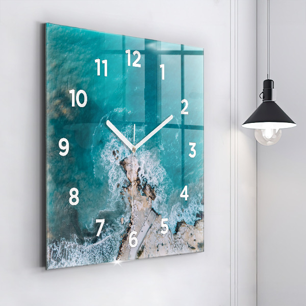 Reloj de pared cuadrado Fiordos en la Costa Blanca