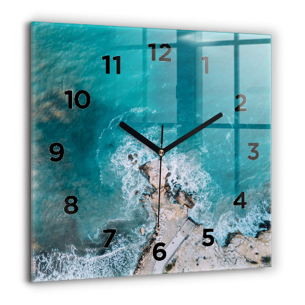 Reloj de pared cuadrado Fiordos en la Costa Blanca