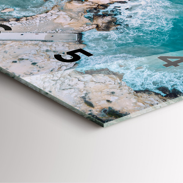 Reloj de pared cuadrado Fiordos en la Costa Blanca