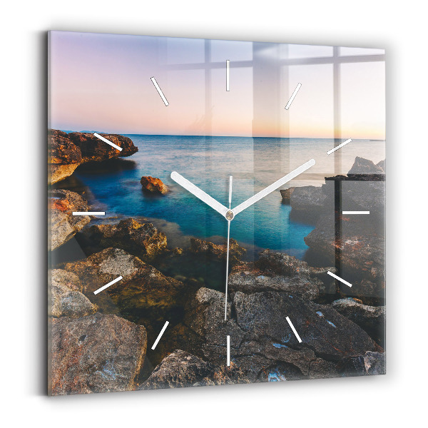 Reloj de pared cuadrado Paisaje marino