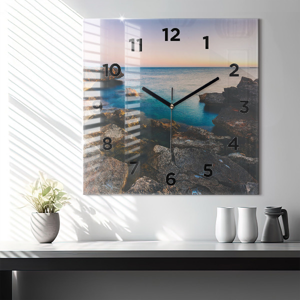 Reloj de pared cuadrado Paisaje marino