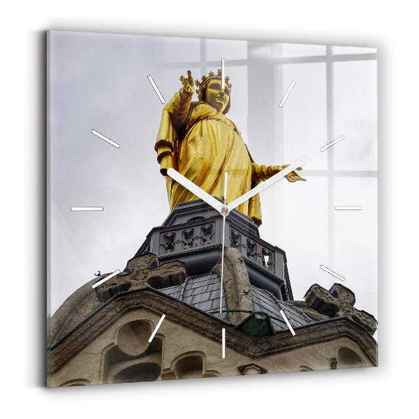 Reloj cuadrado Estatua de Nuestra Señora en Lyon