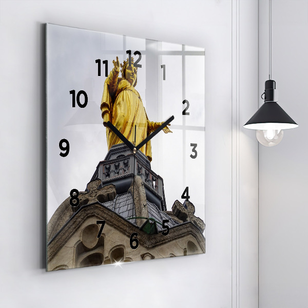 Reloj cuadrado Estatua de Nuestra Señora en Lyon