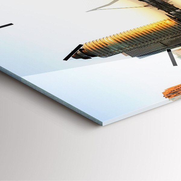 Reloj de pared cuadrado Ciudad junto al río