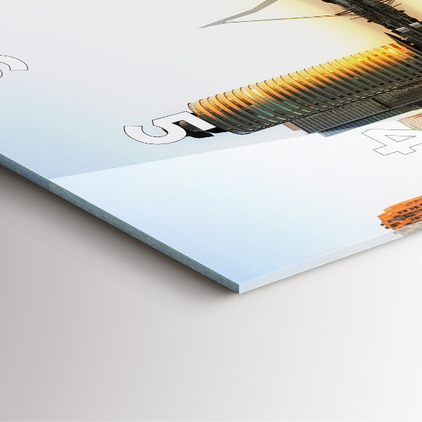 Reloj de pared cuadrado Ciudad junto al río