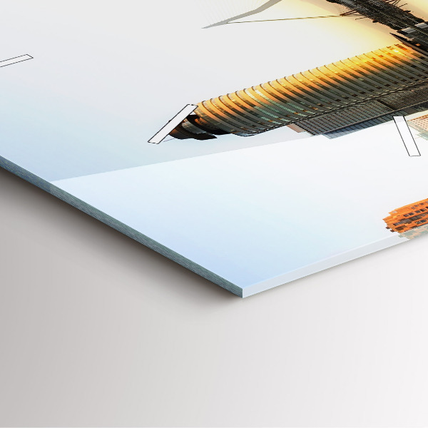 Reloj de pared cuadrado Ciudad junto al río