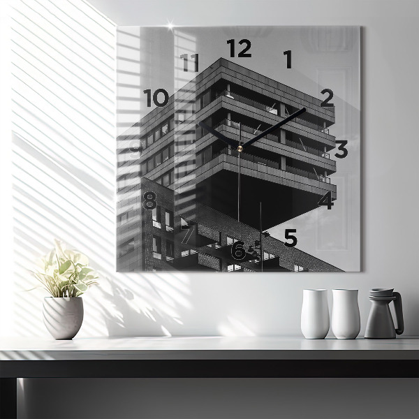 Reloj de pared cuadrado Arquitectura en Amsterdam