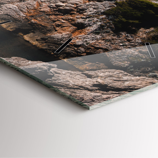 Reloj de pared cuadrado Acantilados de Dubrovnik